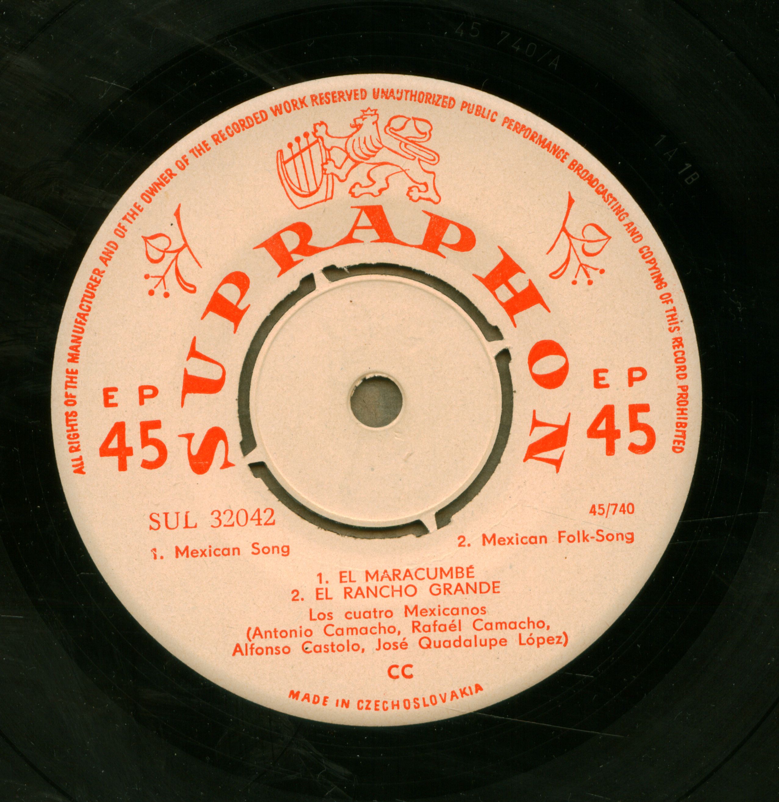 Los Cuatro Mexicanos mexican songs